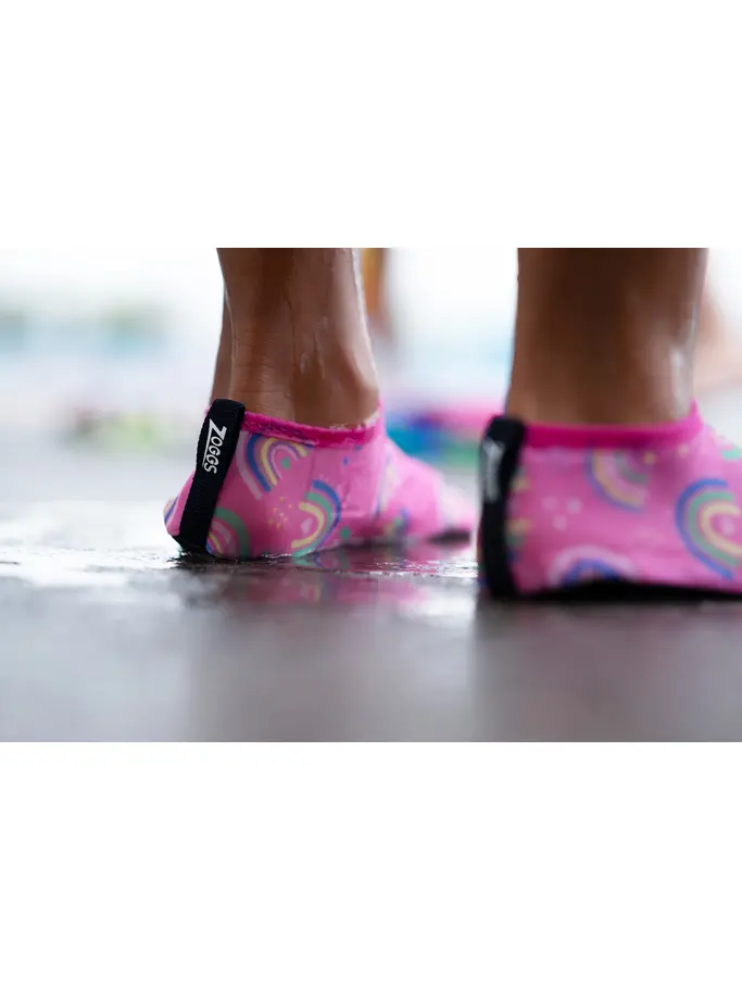 New, view full size image of Front view of Product detail - Rainbow Anti Slip Socks RNMG