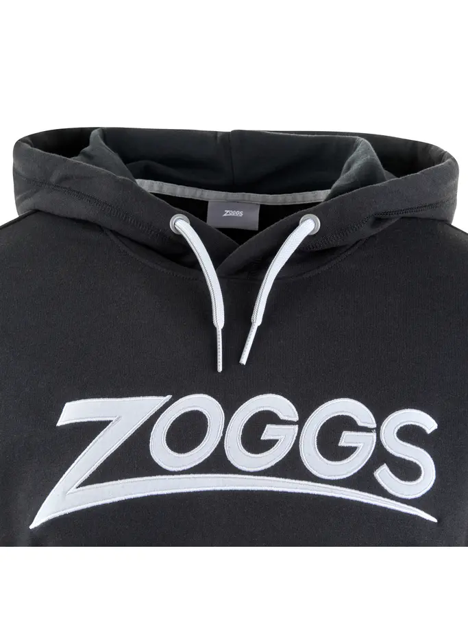, view full size image of Front view of Product detail - ZOGGS Byron Mens Sports Hoodie black/white