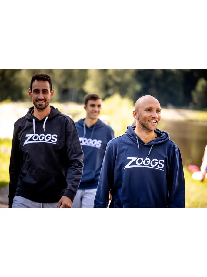 , view full size image of Front view of Product detail - ZOGGS Byron Mens Sports Hoodie black/white
