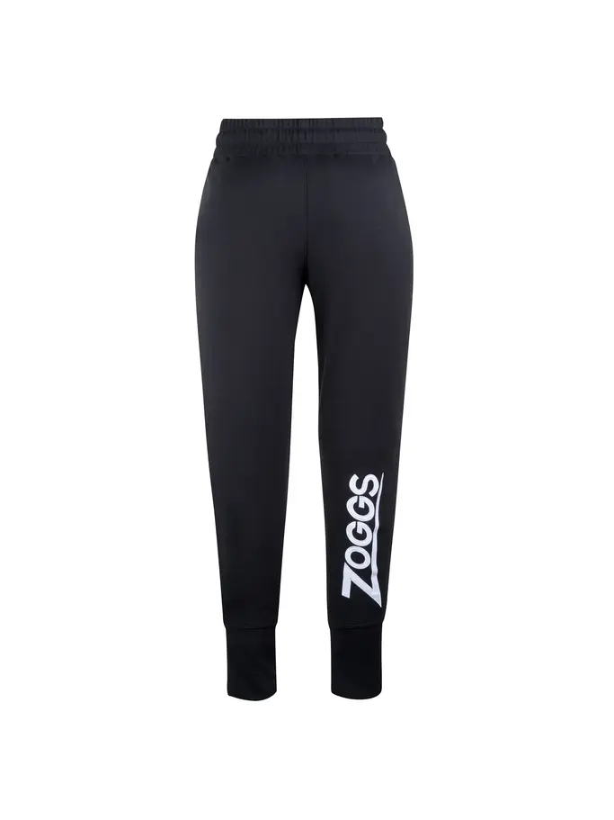 , view full size image of Front view of Product detail - ZOGGS ROSIE Womens Training Jogger Pants black/white