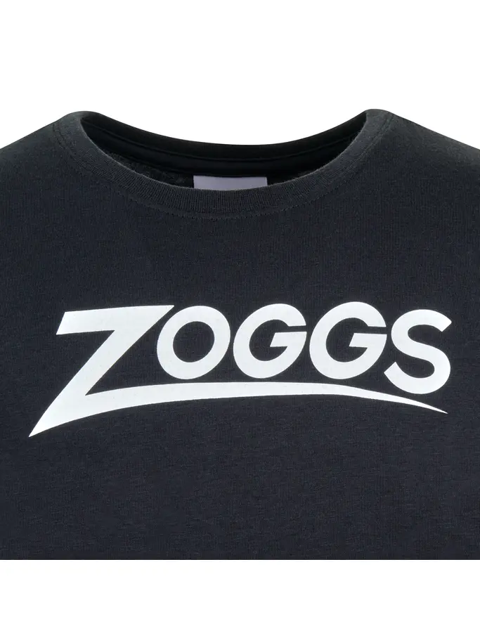, view full size image of Front view of Product detail - ZOGGS Junior IVAN Sports T-Shirt black/white