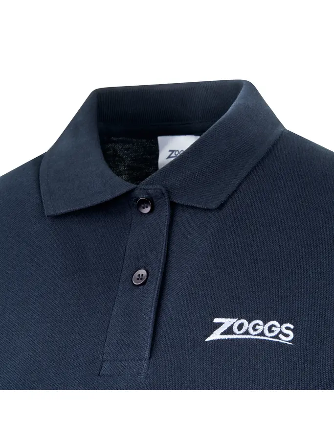 , view full size image of Front view of Product detail - ZOGGS  Womens Club Polo T-Shirt dark blue