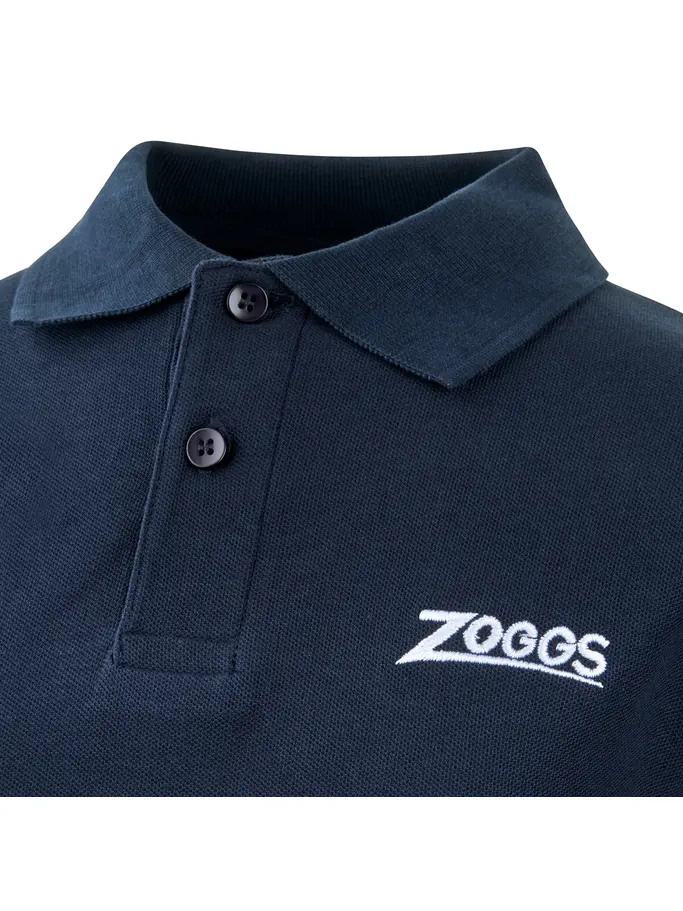 , view full size image of Front view of Product detail - ZOGGS Club Junior Polo T-shirt dark blue