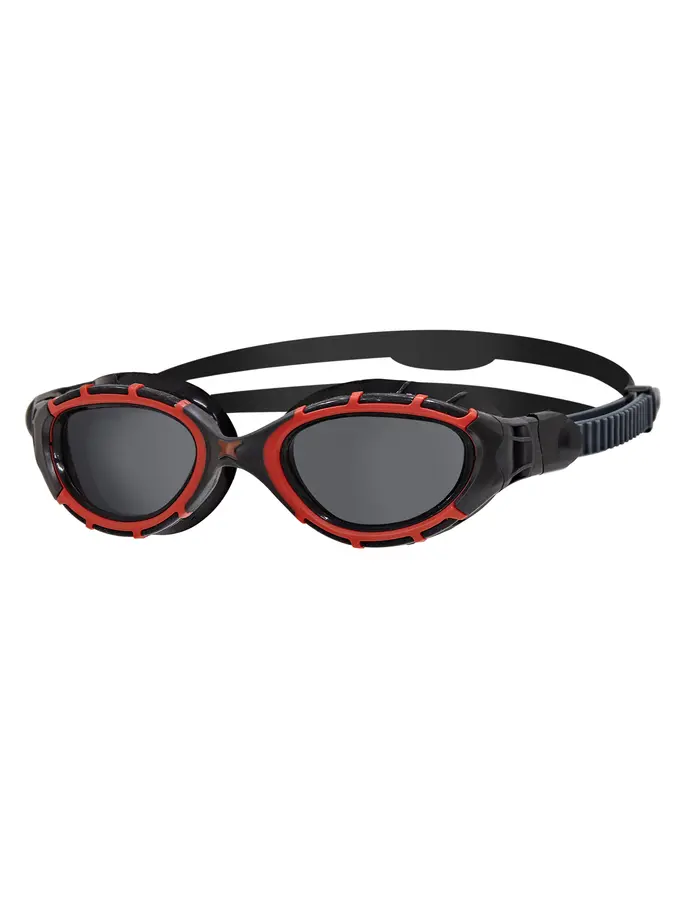 Product overview - Predator Flex Polarized Goggles Black/Red - Polarized Smoke Lens