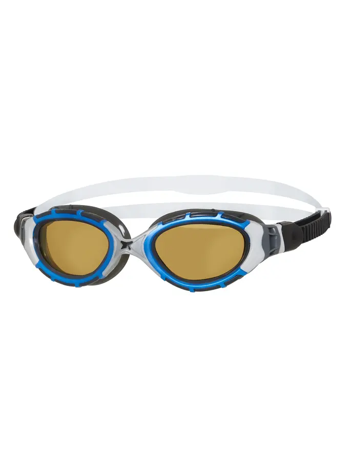 Product overview - Predator Flex Polarized Ultra Reactor Goggles Silver/Blue - Reactor Copper Lens
