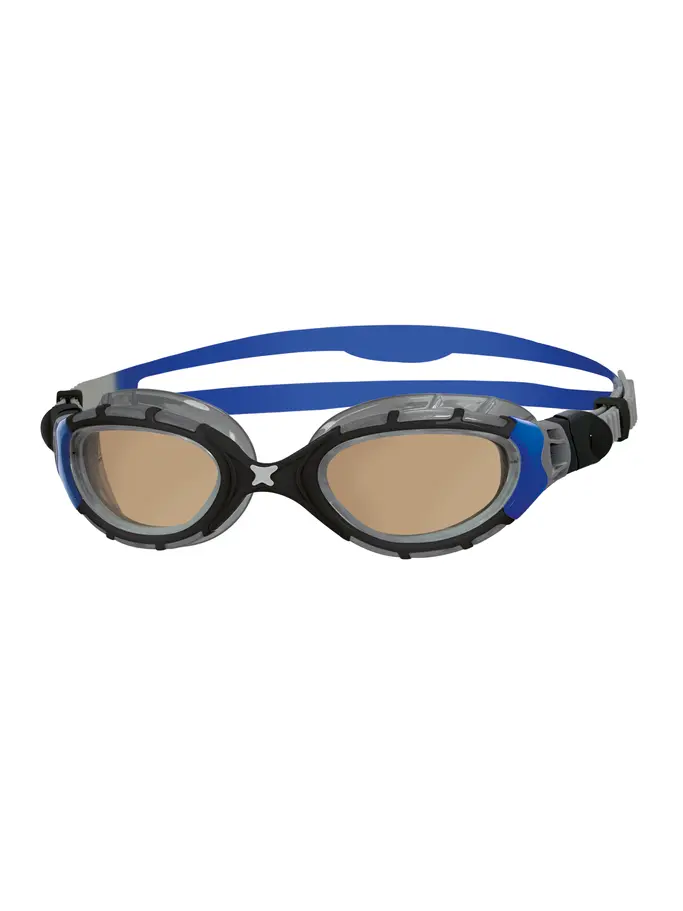 Product overview - Predator Flex Polarized Ultra Goggles Silver/Blue - Polarized Copper Lens