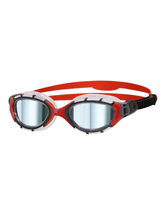 Product overview - Predator Flex Titanium Goggles Clear/Red - Mirrored Smoke Lens