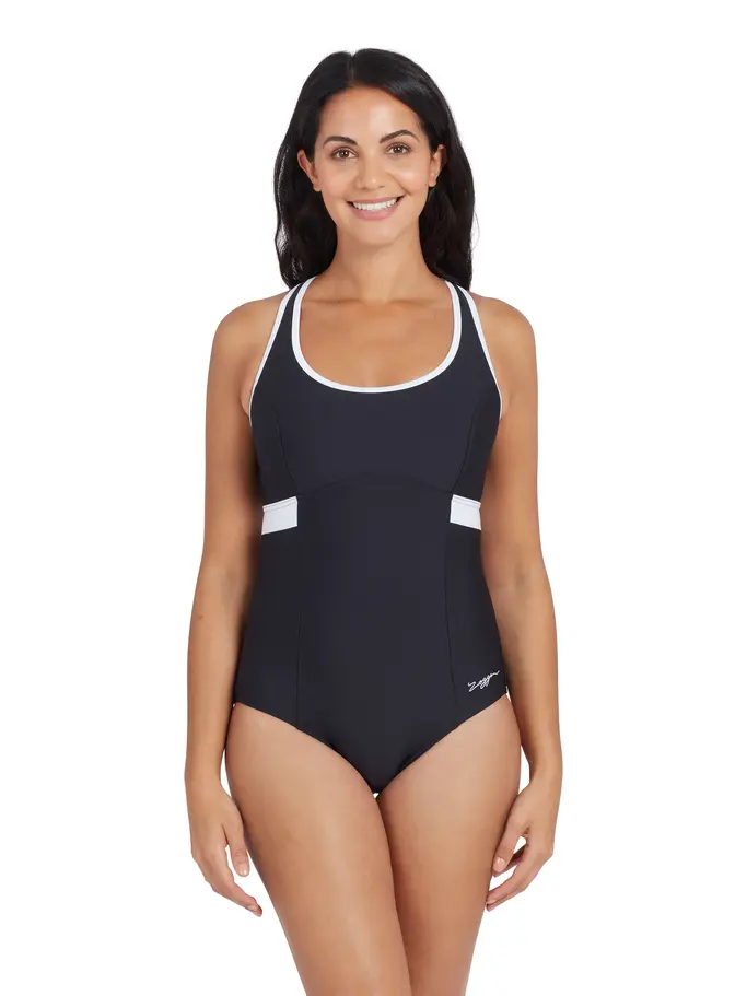 Product overview - Dakota Crossback Swimsuit black/white