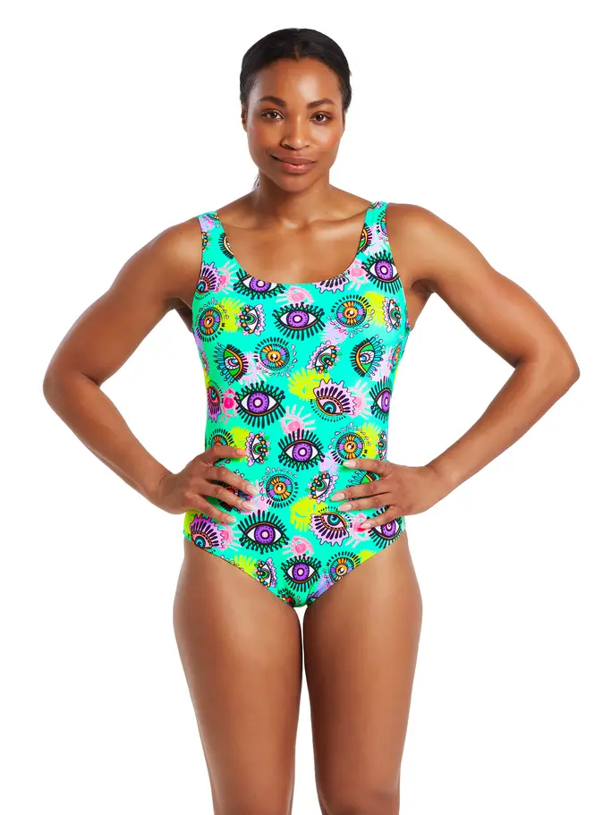 Product overview - Look Inside Silver Lined Scoopback Swimsuit LIGN