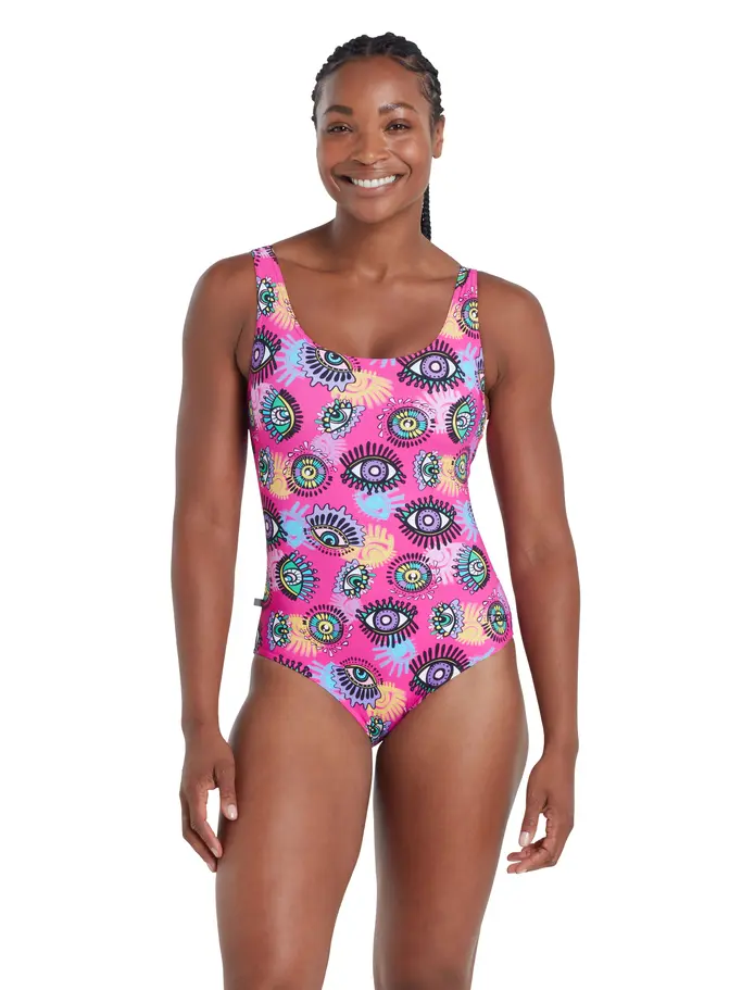Product overview - Look Inside Silver Lined Scoopback Swimsuit LIMG