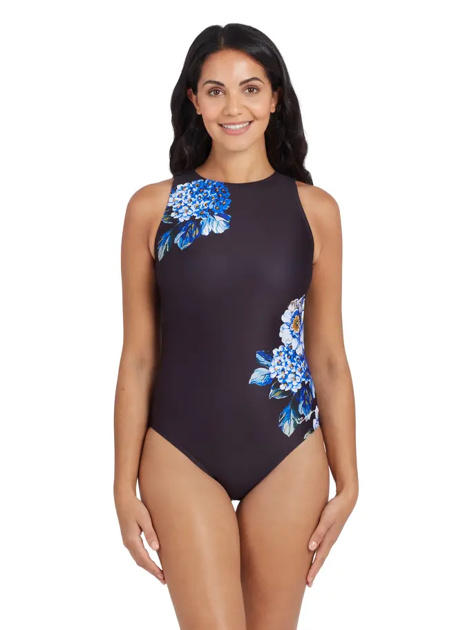 Product overview - Spring Blossom Hi Front One Piece sparkblue