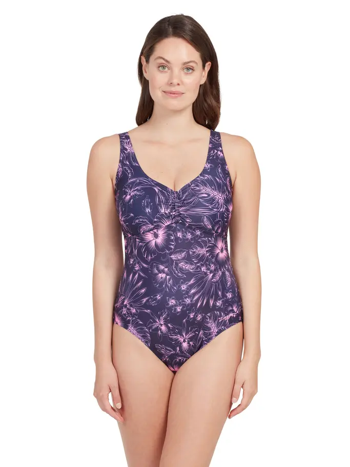 Product overview - Sunset Bloom Scoopback One Piece Swimsuit SNBL