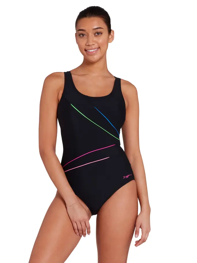 Product overview - Prism Geo Adjustable Macmasters Scoopback Swimsuit PRIS