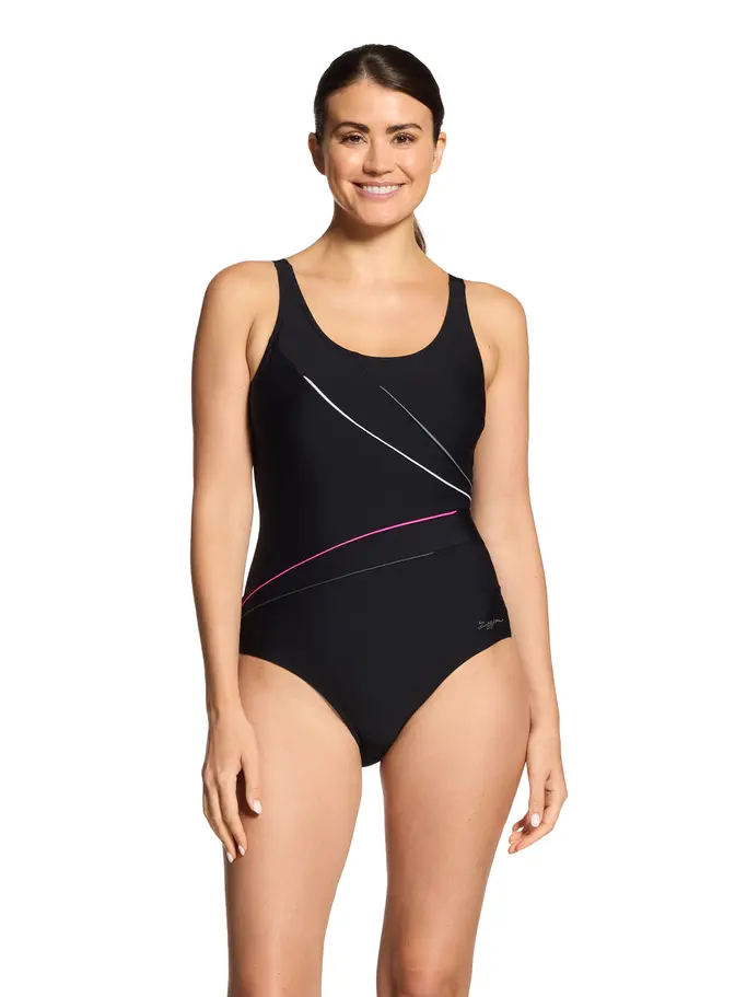 Product overview - Safari Leaf Macmasters Adjustable Scoopback Swimsuit SAFA