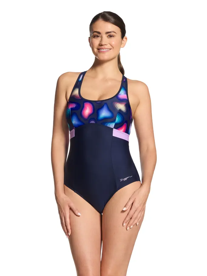 Product overview - Zephyr Dakota Printed Crossback Swimsuit ZEPH