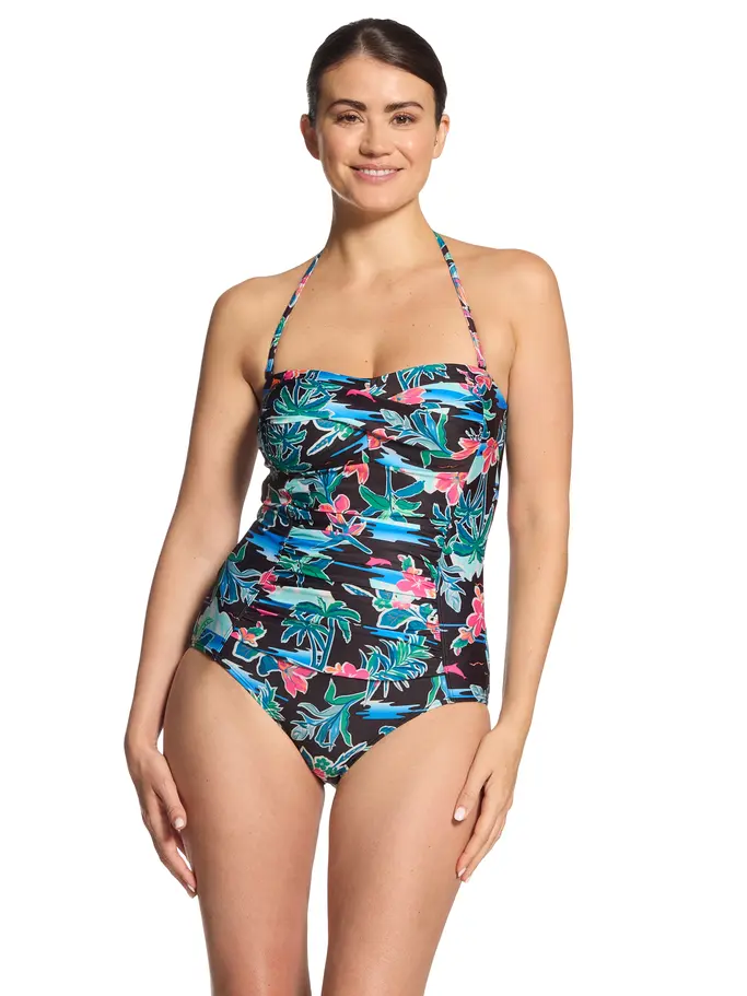 Product overview - Retro Surf Ruched Bandeau Swimsuit RETR