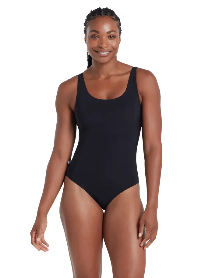 Product overview - Silver Lined Black Open Water Scoopback black