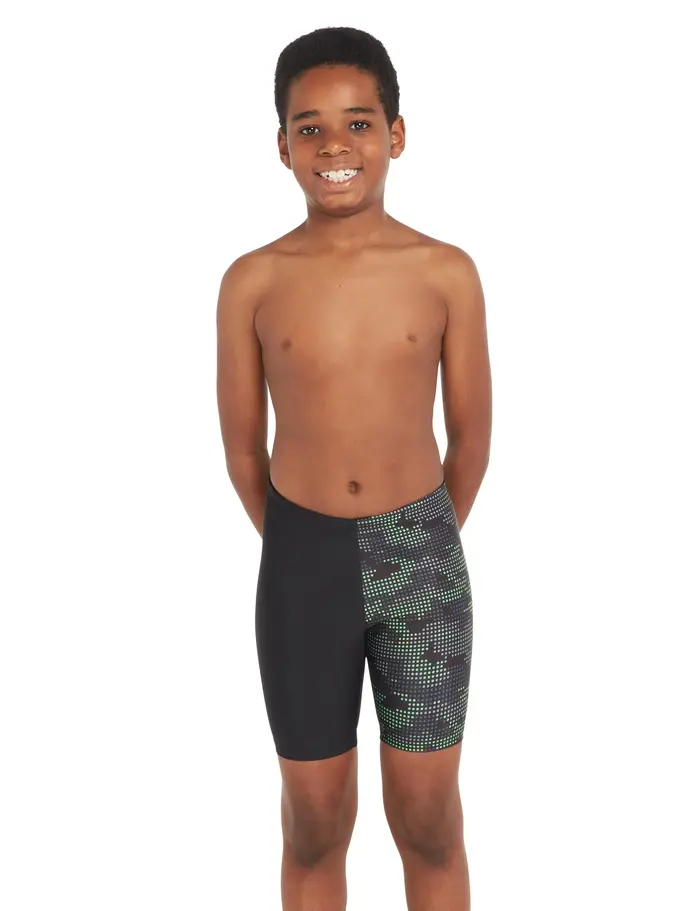 Product overview - Boys Camo Print Mid length Swimming Jammer CAMO