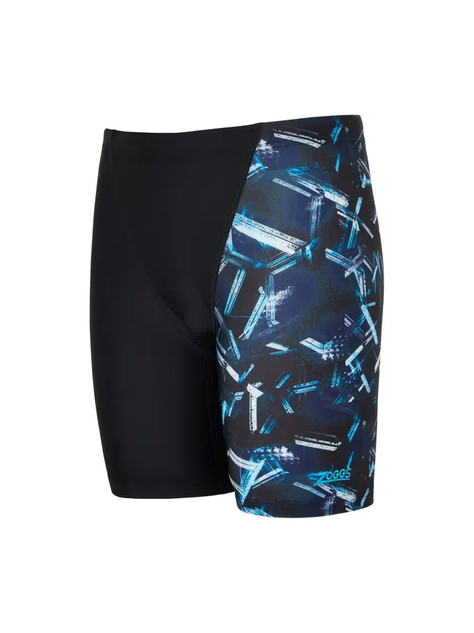 Product overview - Boys Alloy Volt Print Mid Length Swimming Jammer ALLY