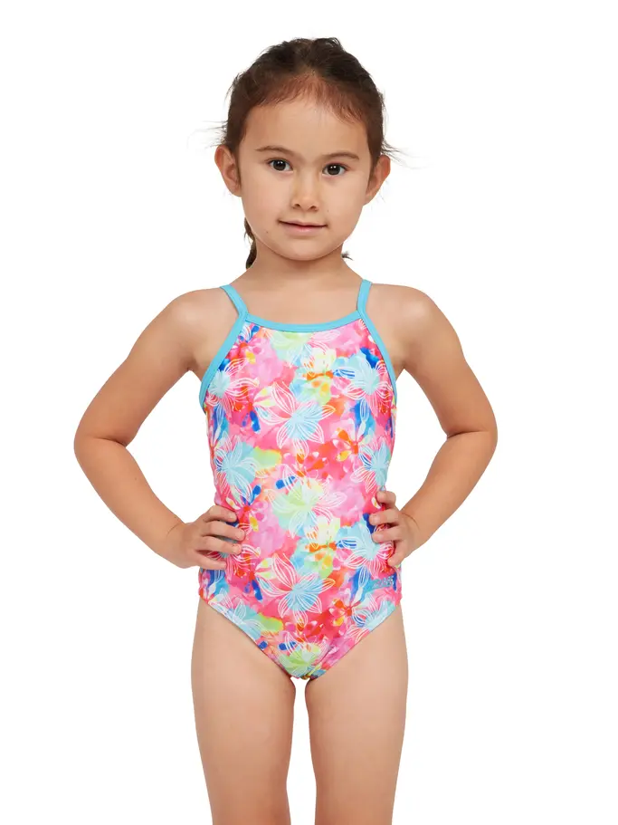 Product overview - Girls Gala Yaroomba Floral One Piece Swimsuit GALA