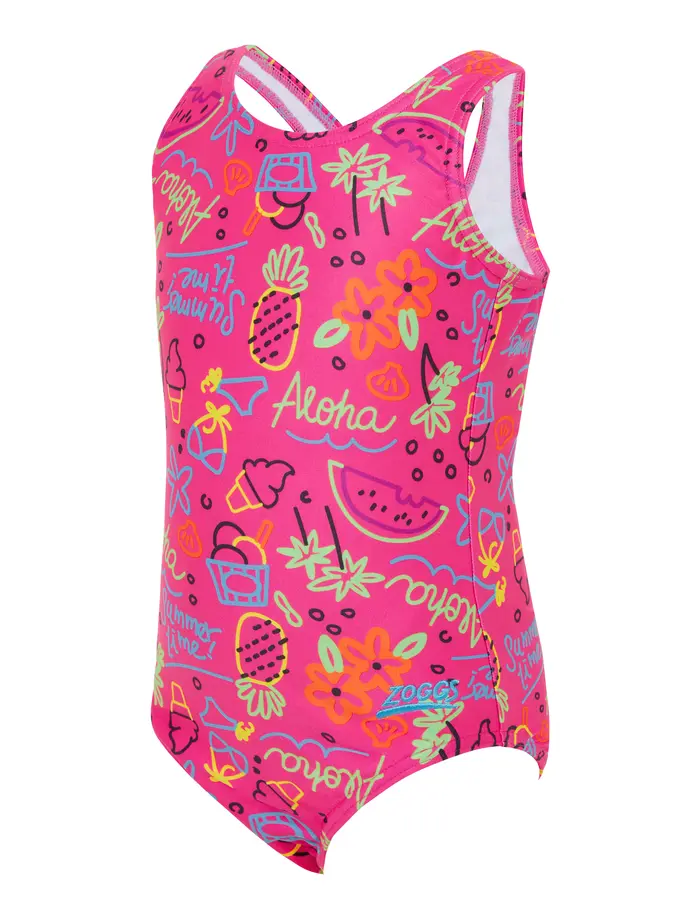 Product overview - Girls Crazy Clams Scoopback One Piece ALH