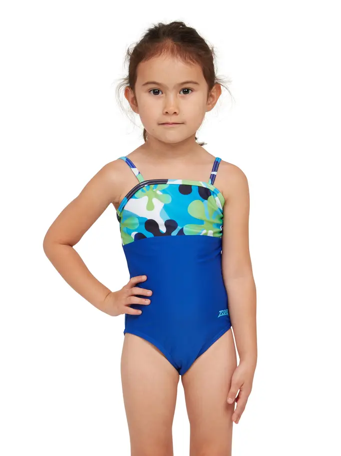 Product overview - Girls Wild Child Panel Classicback Swimsuit WLCH
