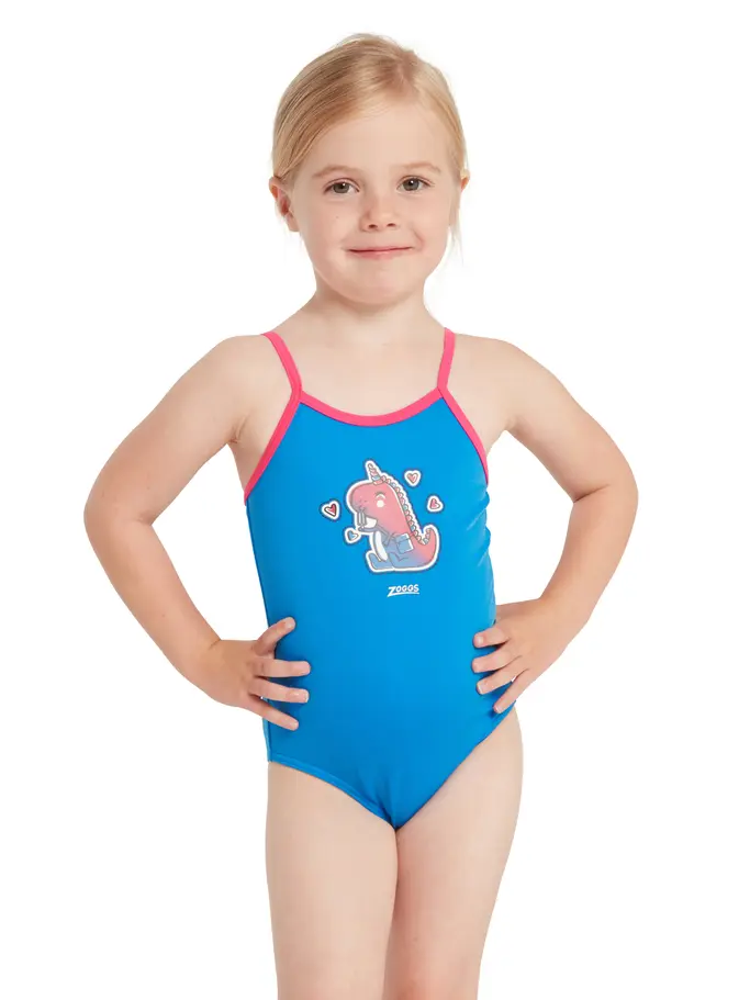 Product overview - Girls Little Dino Classicback Swimsuit LTDN