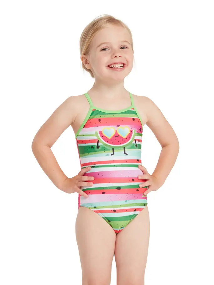 Product overview - Girls Melon Smile Tex Back Swimsuit MLSM