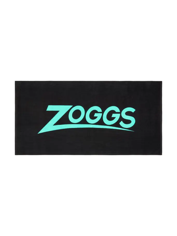 Product overview - Zoggs Unisex Adult Swimming Pool Towel black/turquoise
